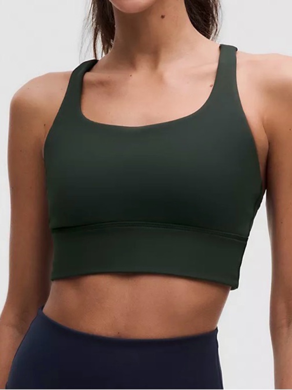 Lululemon Energy Longline Bra in Rainforest Green